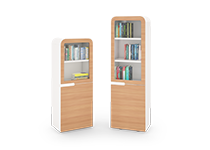 کمد-ویترین-با-دو-درب-چوبی-و-شیشه-ای-برلیانت-تیپ-6275-41 -  - https://mohitara.com