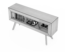 کتابخانه-و-ویترین-کوتاه-ویژه-اتاق-مدیر-عامل-آیفل-تیپ-6082-41 -  - https://mohitara.com